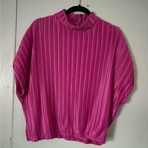 Madison Fuchsia Pleated Blouse